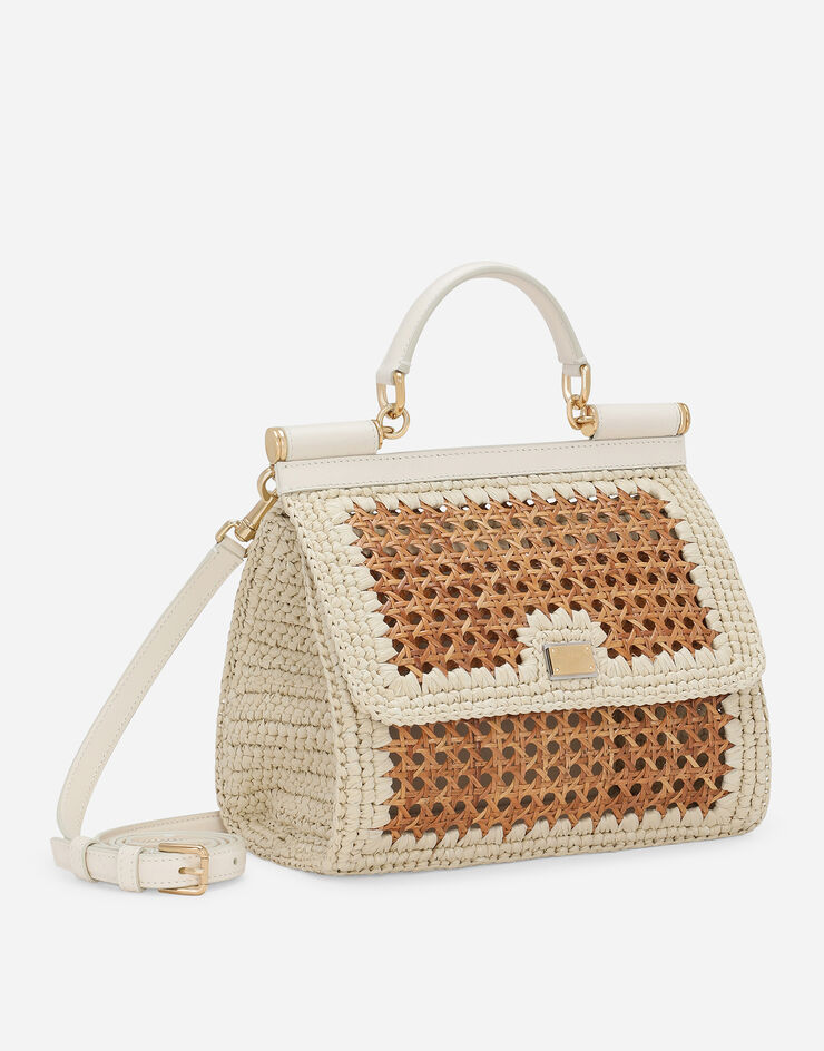 Dolce & Gabbana Большая сумка Sicily с короткой ручкой бежевый BB6002AV888