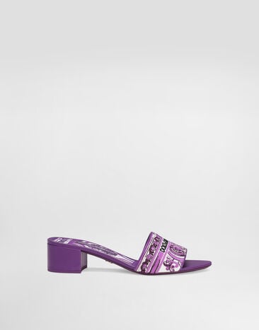 Dolce & Gabbana Slides with thread embroidery Multicolor CR1748AV804