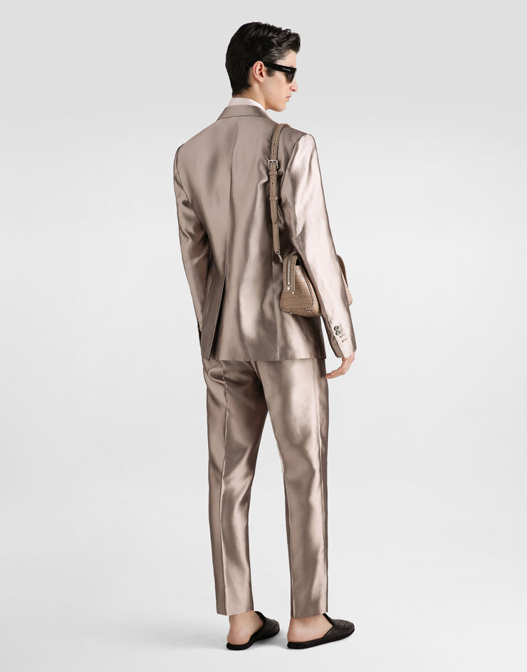 Dolce & Gabbana Sicilia light single-breasted silk shantung jacket Beige G2TV4TFU1L6