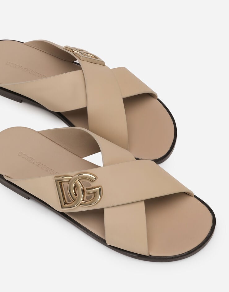 Dolce & Gabbana Sandalette aus Kalbsleder Beige A80440AO602