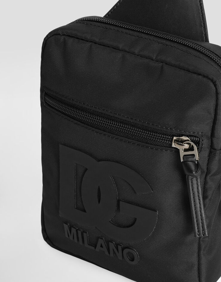 Dolce & Gabbana Nylon bag with DG patch Black EM0142AU927