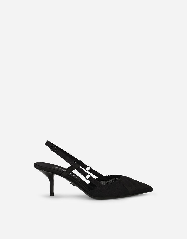 Dolce & Gabbana Corset-style satin slingbacks Black CG0492AQ127