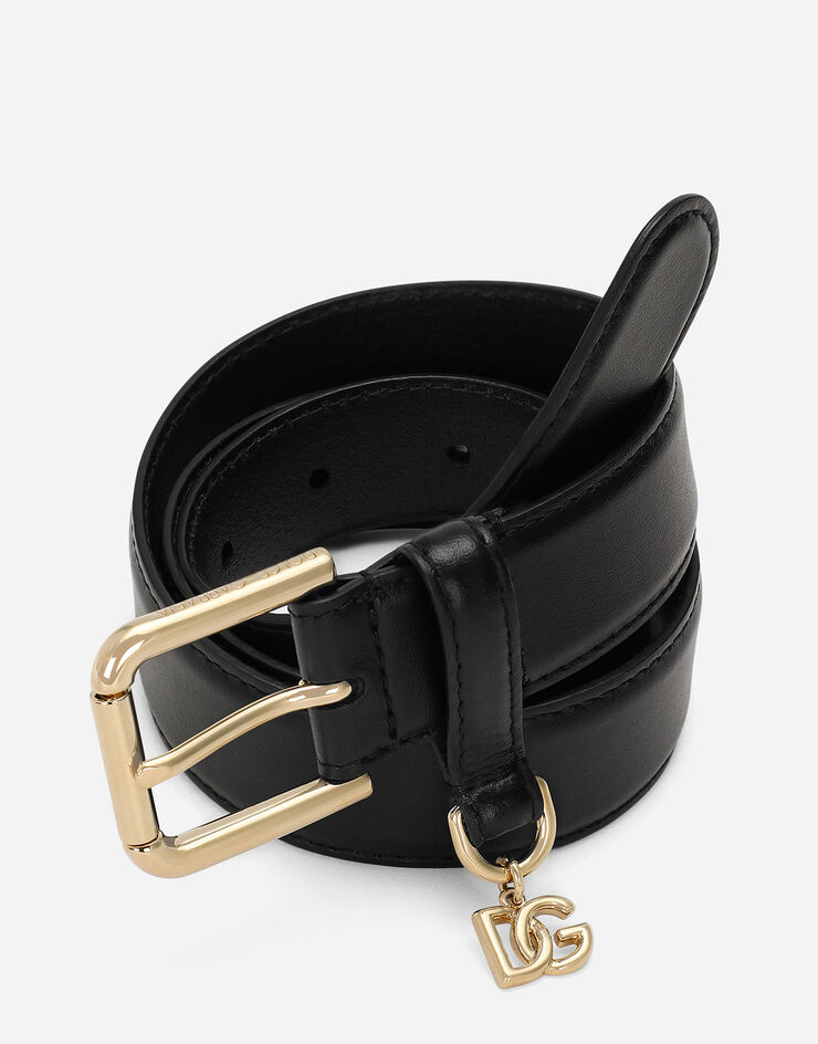 Dolce & Gabbana Cinturón con detalle DG Negro BE1635AW576