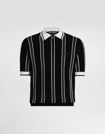 Dolce & Gabbana コットンニット ポロシャツ Dolce & Gabbana コットンニット ポロシャツ マルチカラー GXZ92ZJBCHD