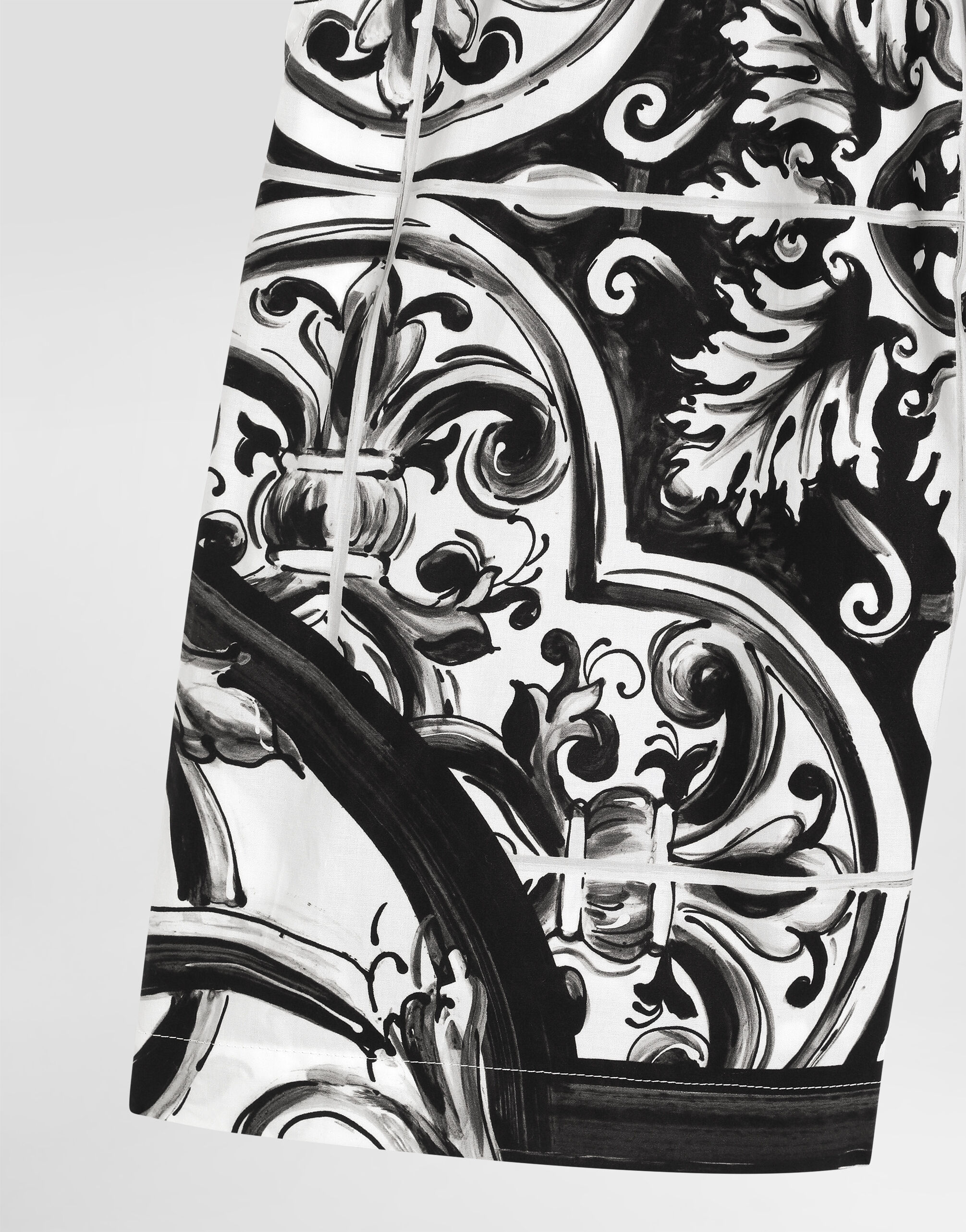 Majolica-print cotton poplin bermuda shorts in Multicolor