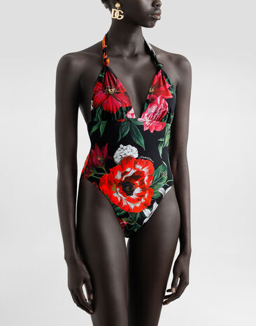 Dolce & Gabbana フラワープリント ワンピース スイムスーツ プリ O9A01JFSGXA