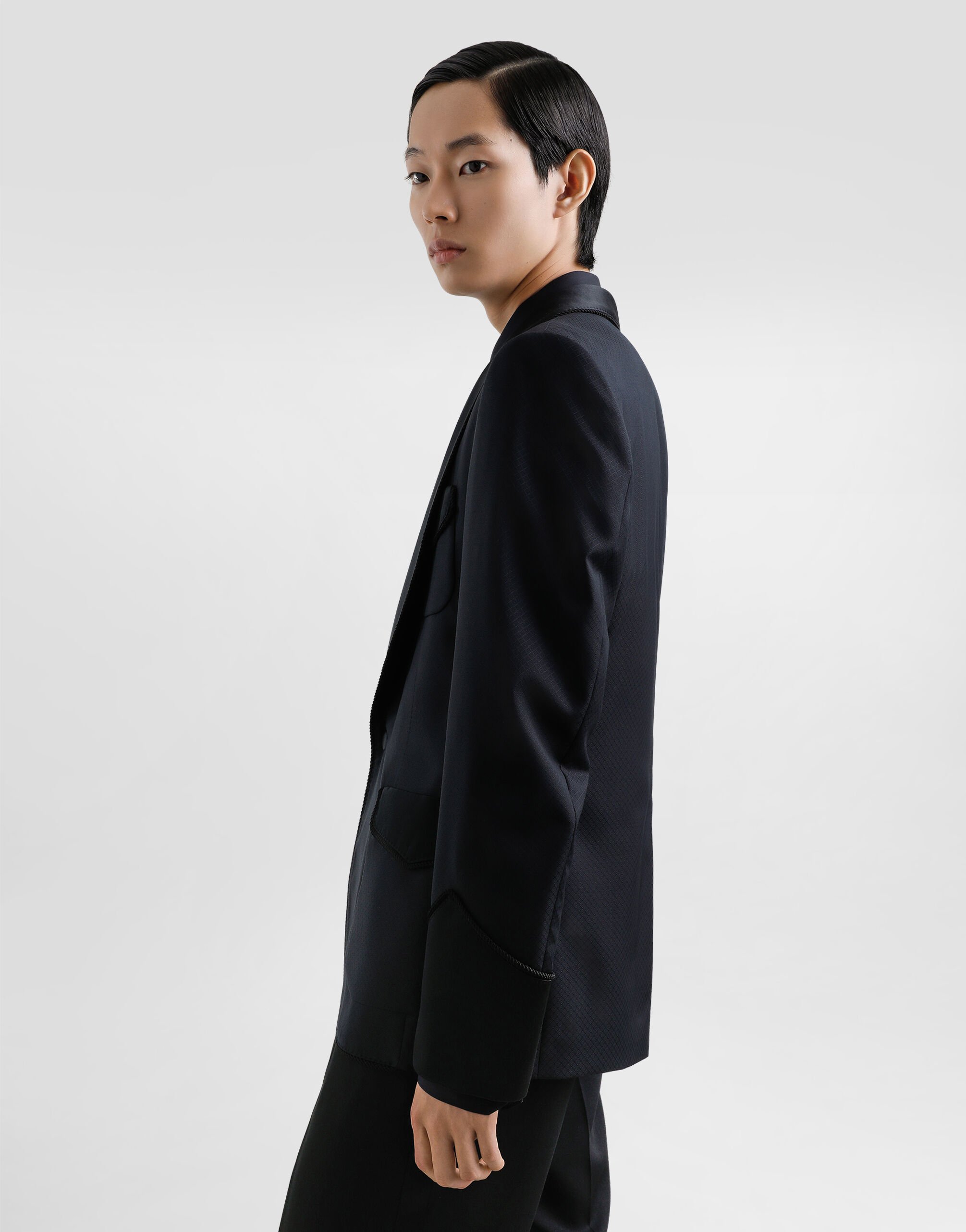 Single-breasted wool jacket in Multicolor for Men