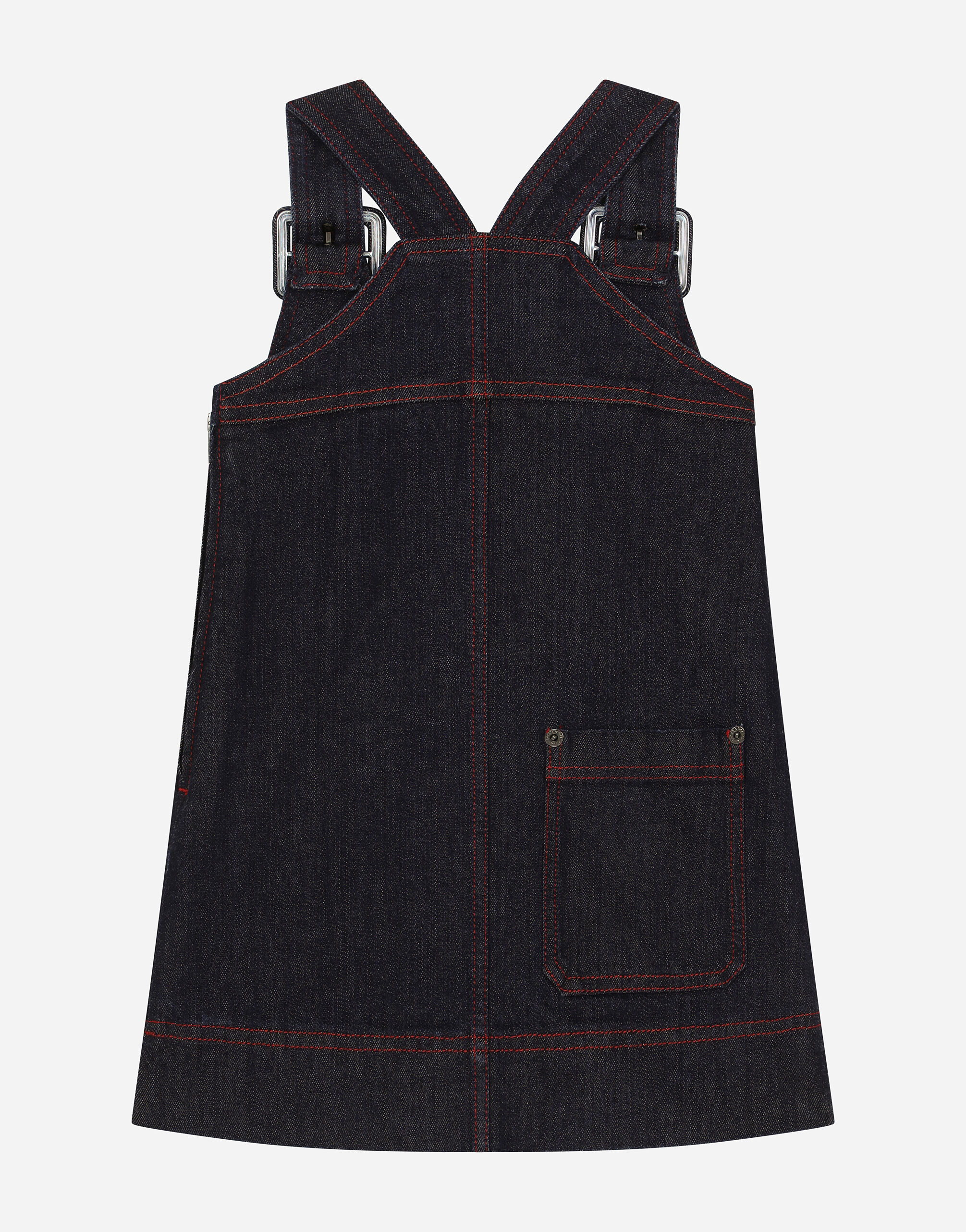 Denim dress with branded tag in Multicolor for Girls