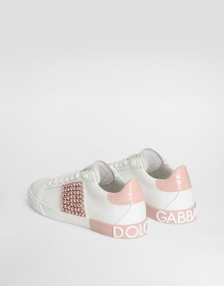 Dolce & Gabbana Calfskin Portofino Vintage sneakers White CK2311A6N63