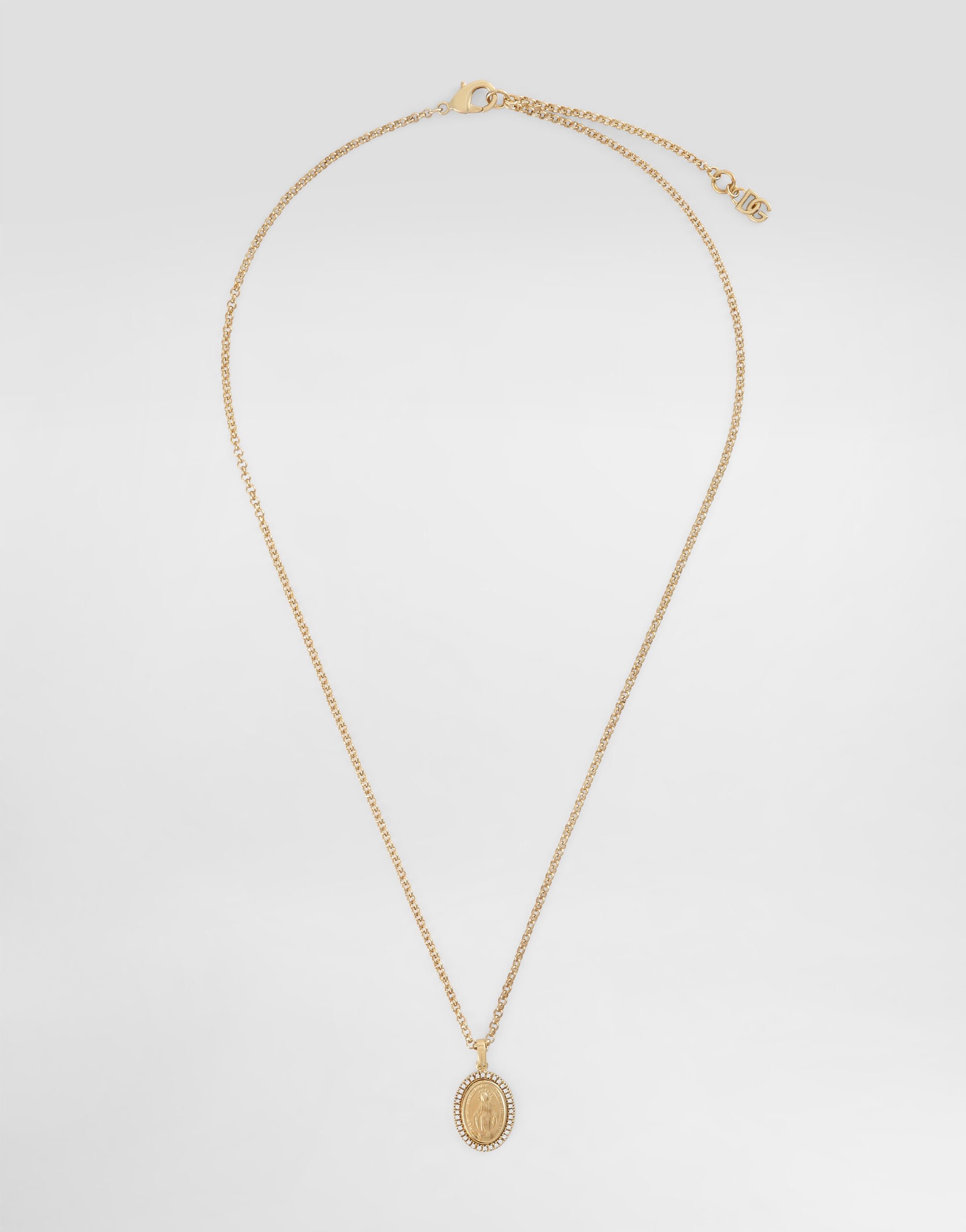 Necklace with sacred image in Gold for Men Dolce Gabbana
