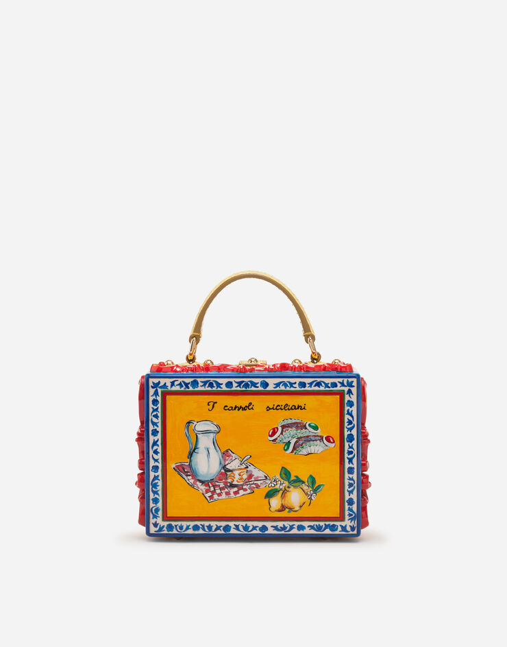 Dolce & Gabbana Borsa Dolce Box in legno dipinto a mano Multicolore BB5970A2H42