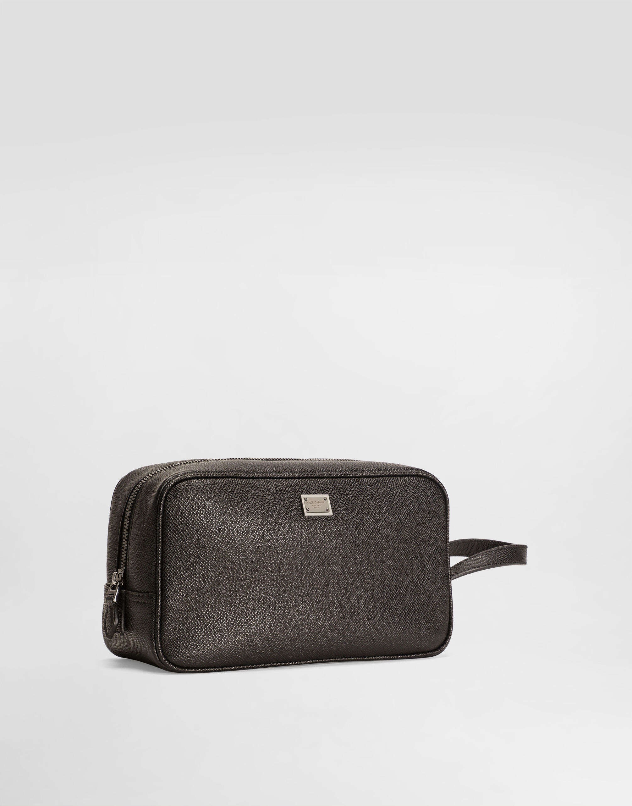 Sicily calfskin necessaire in Black for Men | Dolce&Gabbana® US