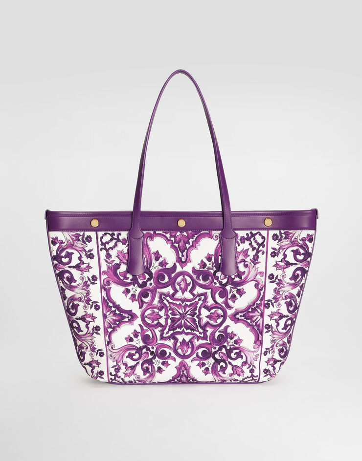 Dolce & Gabbana Majolica-print atene shopping bag Multicolor BB7826AN220