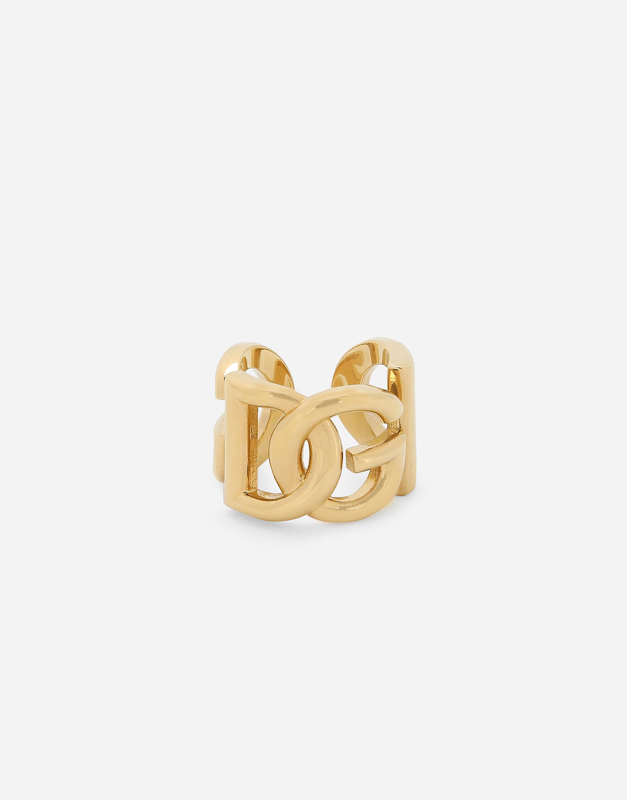 Dolce & Gabbana Ring mit DG-Logo Schwarz BB7475AF984