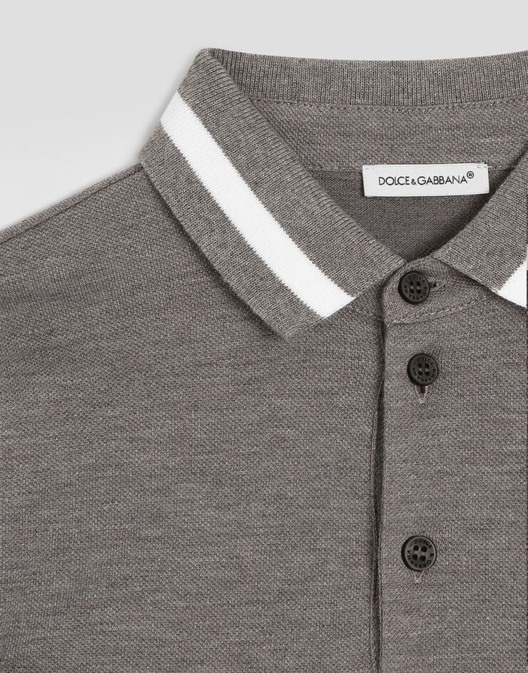 Dolce & Gabbana 피케 소재 로고 디테일 폴로 셔츠  L4JTKPG7P6S