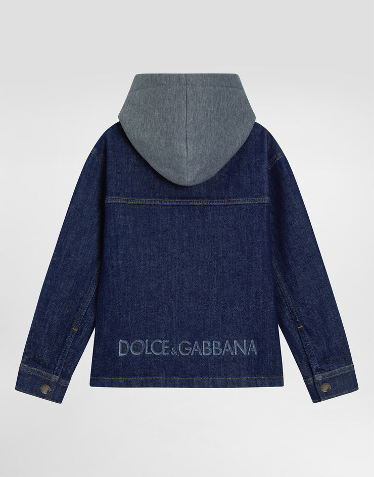 Dolce & Gabbana Denim jacket with embossed embroidery Multicolor L42B88LDD23