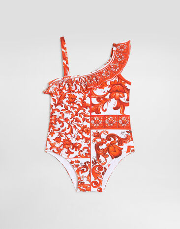 Dolce & Gabbana Majolica-print one-piece swimsuit Multicolor L2J873ON0GU