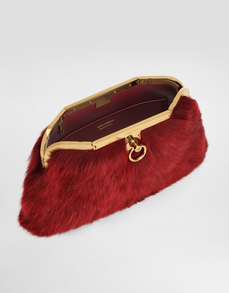 Dolce & Gabbana Amanda handbag in sheepskin and crocodile leather Multicolor BB7921A2J35