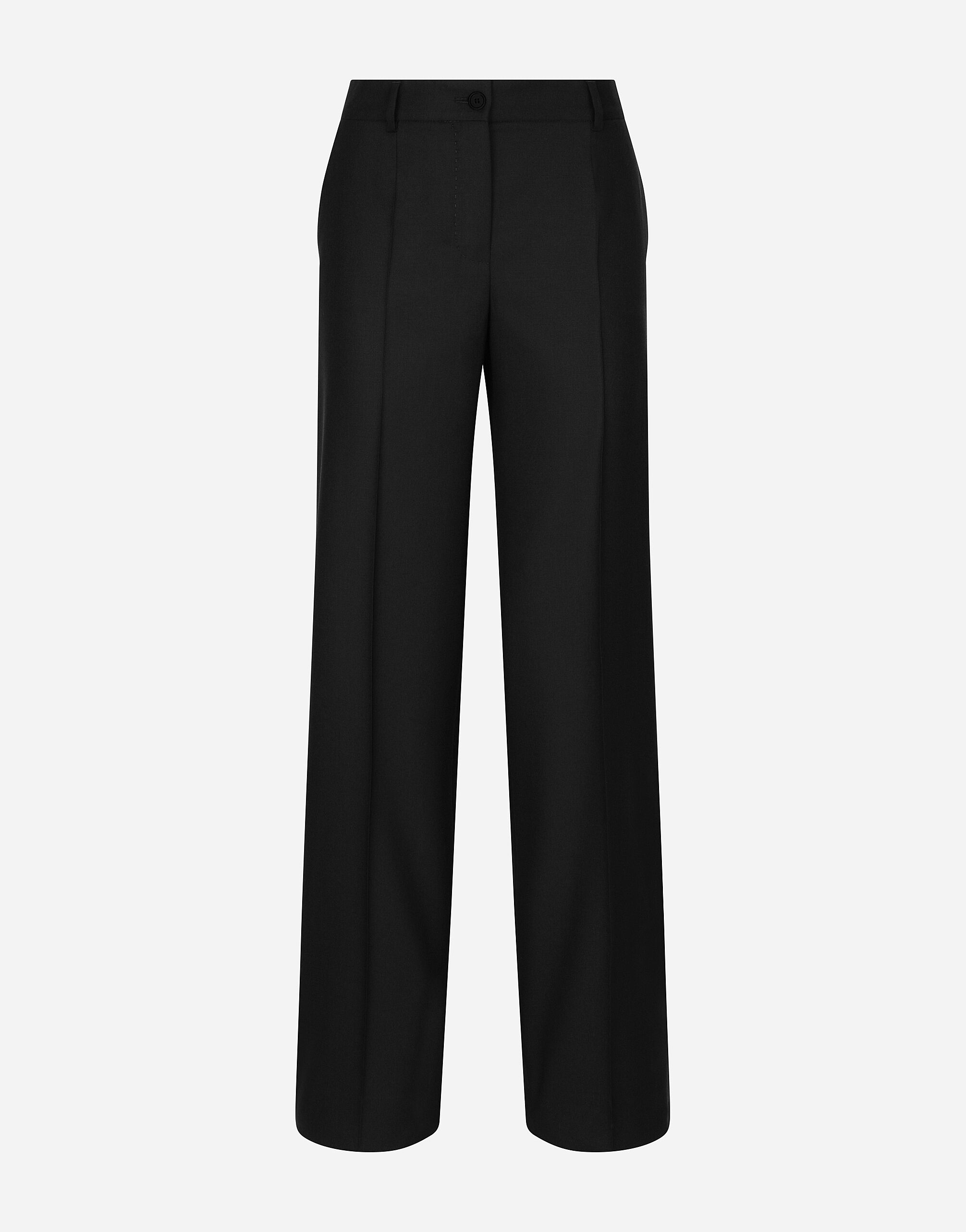 Dolce & Gabbana Pantalón acampanado de lana Imprima FXU03TJCVYK