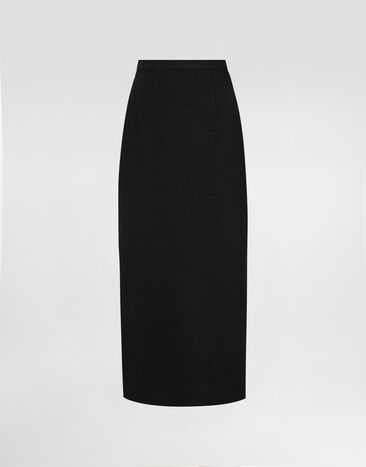 Dolce & Gabbana Wool pencil skirt Black F4DAMTHU2BB
