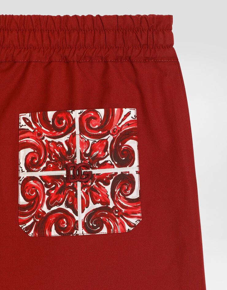 Dolce & Gabbana Majolica-print poplin bermuda shorts Dolce & Gabbana Majolica-print poplin bermuda shorts Multicolor L44Q20G7P5E