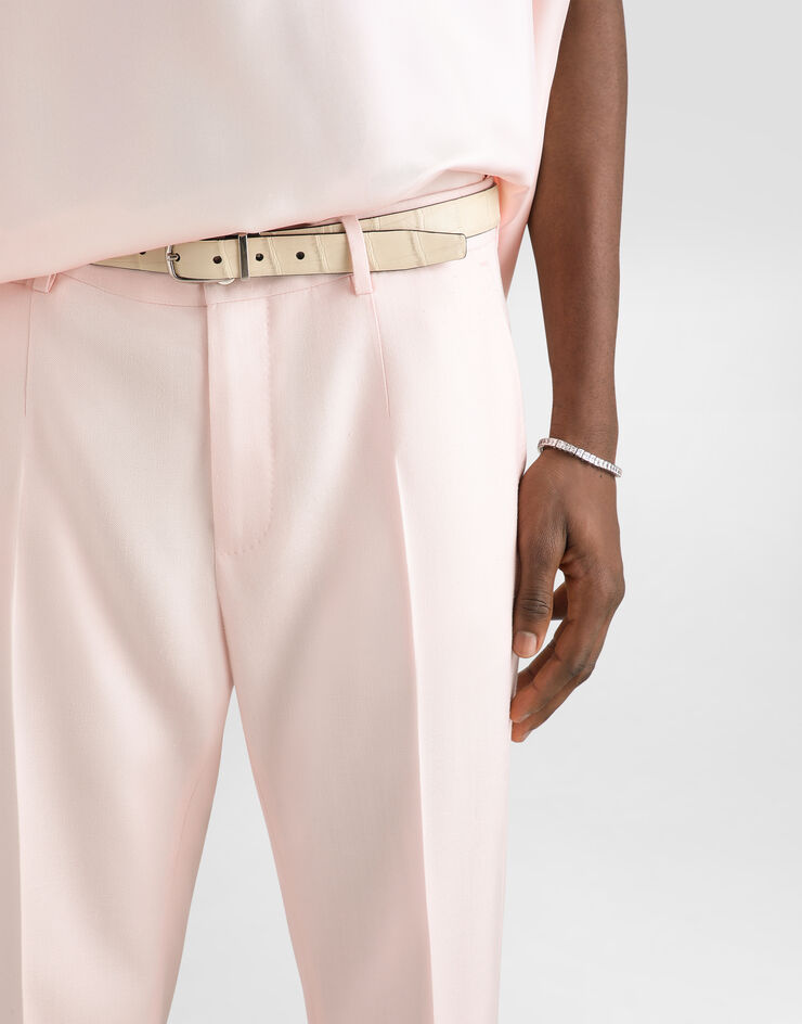 Dolce & Gabbana Viscose trousers Pink GY6FETFU8CQ