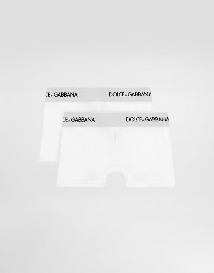 Dolce & Gabbana Jersey boxers two-pack with branded elastic White L4J701G7OCT