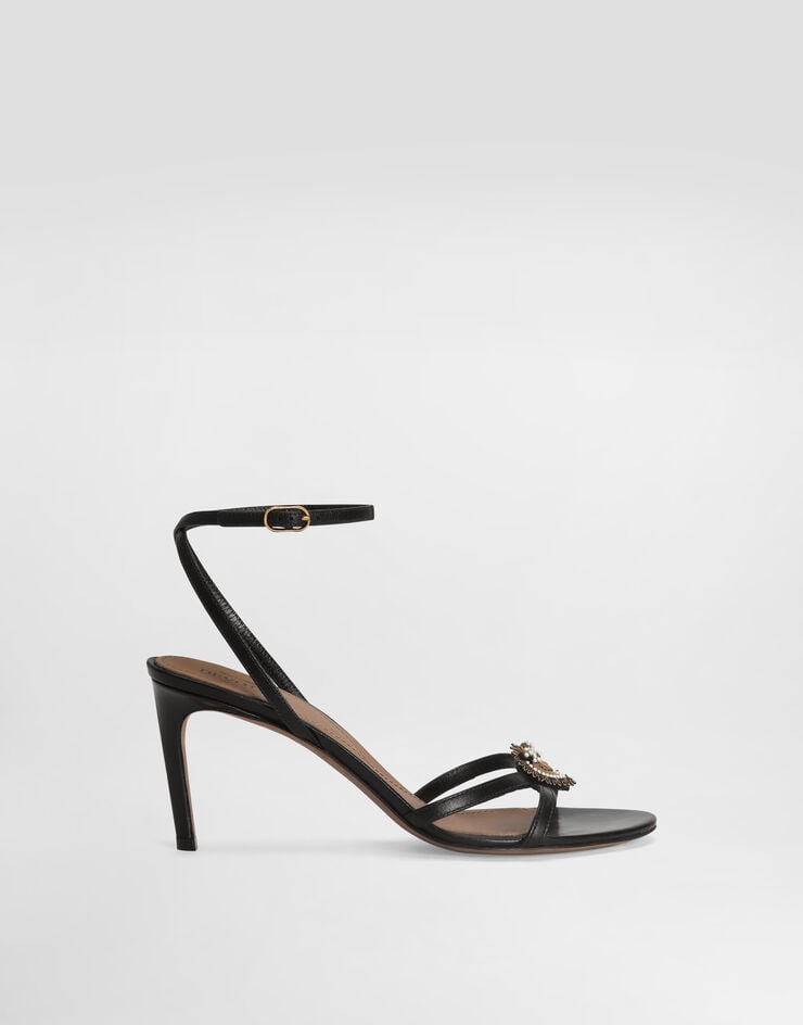 Dolce & Gabbana Devotion calfskin sandals Black CR1983AP412