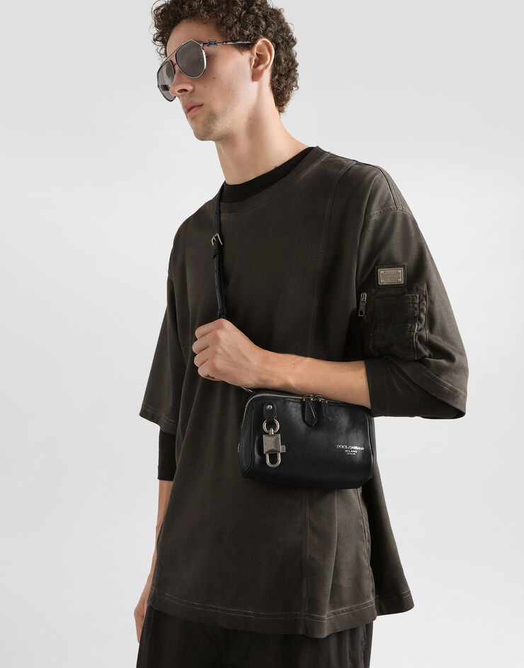 Dolce & Gabbana Lock tempesta calfskin crossbody bag Dolce & Gabbana Lock tempesta calfskin crossbody bag Black BM2446AU994