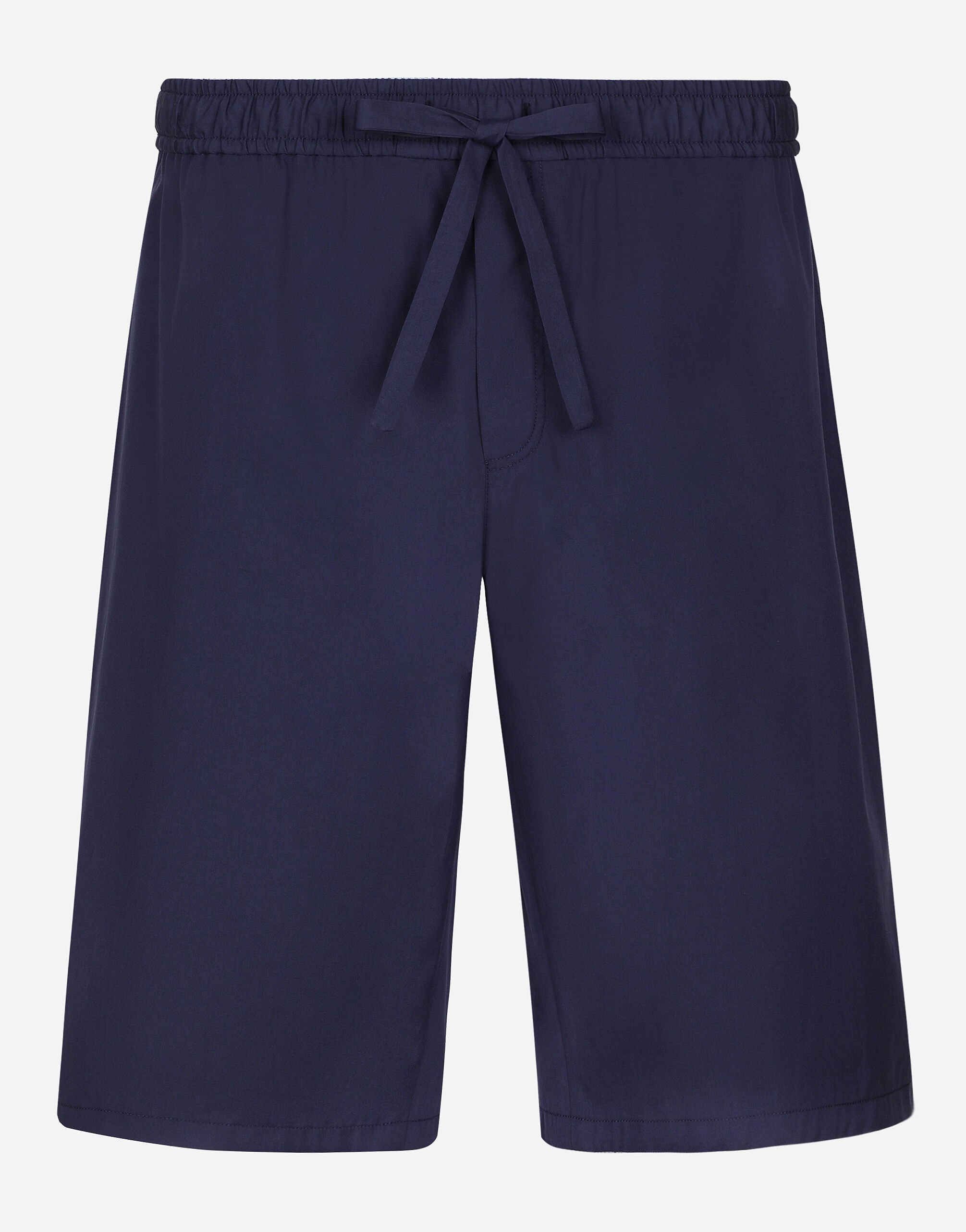 Dolce & Gabbana Cotton jogging shorts with logo tag Blue GVC4HTFUFMJ