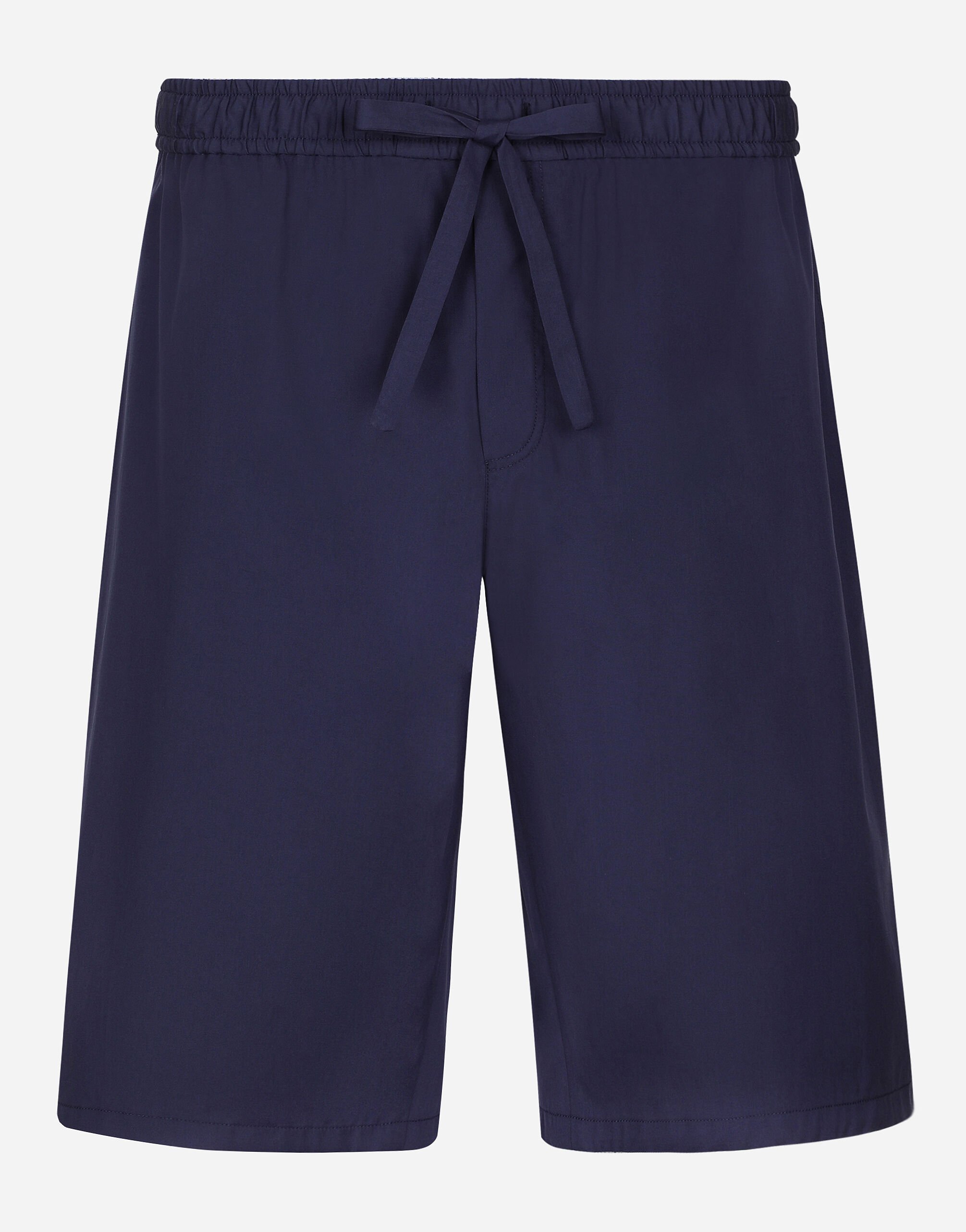 Cotton jogging shorts with logo tag in Blue for Men Dolce Gabbana