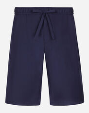 Dolce & Gabbana Cotton jogging shorts with logo tag White G8PT1TG7F2I