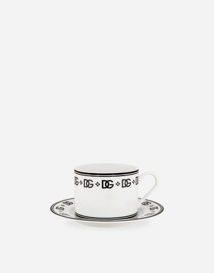 Dolce & Gabbana طقم من 2 فنجان شاي وصحنه متعدد الألوان TC0S11TCALH