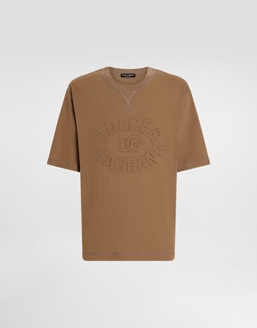 Dolce & Gabbana Cotton T-shirt with logo Black G8SR8TG7O8E
