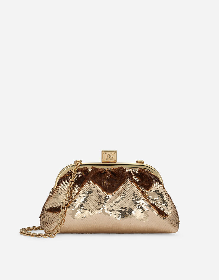 Dolce & Gabbana Clutch maria in paillette Oro BB7368AH644