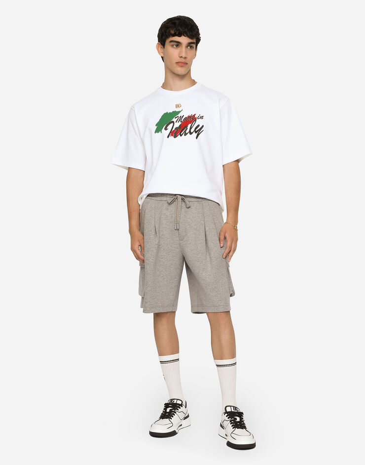 Dolce & Gabbana Technical jersey T-shirt with print and DG logo Dolce & Gabbana Technical jersey T-shirt with print and DG logo 多色 G8NV2ZG7B8C