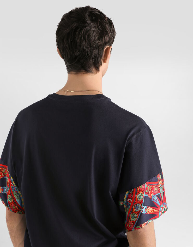 Dolce & Gabbana Cotton t-shirt with carretto-print Dolce & Gabbana Cotton t-shirt with carretto-print Multicolor G8SB2TG7P6A