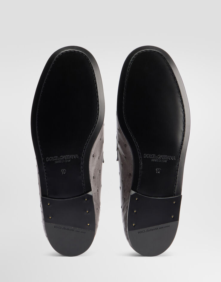 Dolce & Gabbana Ostrich leather slippers Dolce & Gabbana Ostrich leather slippers Grey A50391A8M90