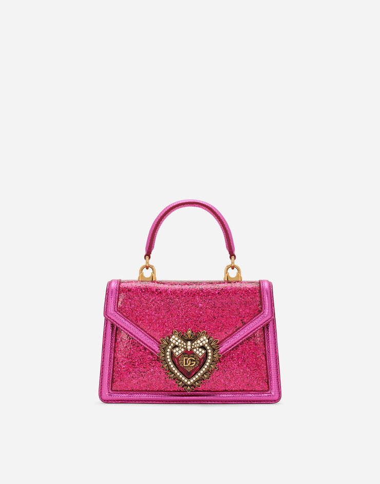 Dolce&Gabbana Sac à anse supérieure Devotion petit format Fuchsia BB6711AP299