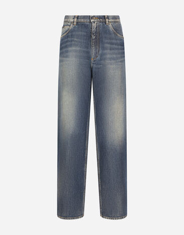 Dolce & Gabbana Oversize-Jeans aus Denim Mehrfarbig GWVNXDG8KY5