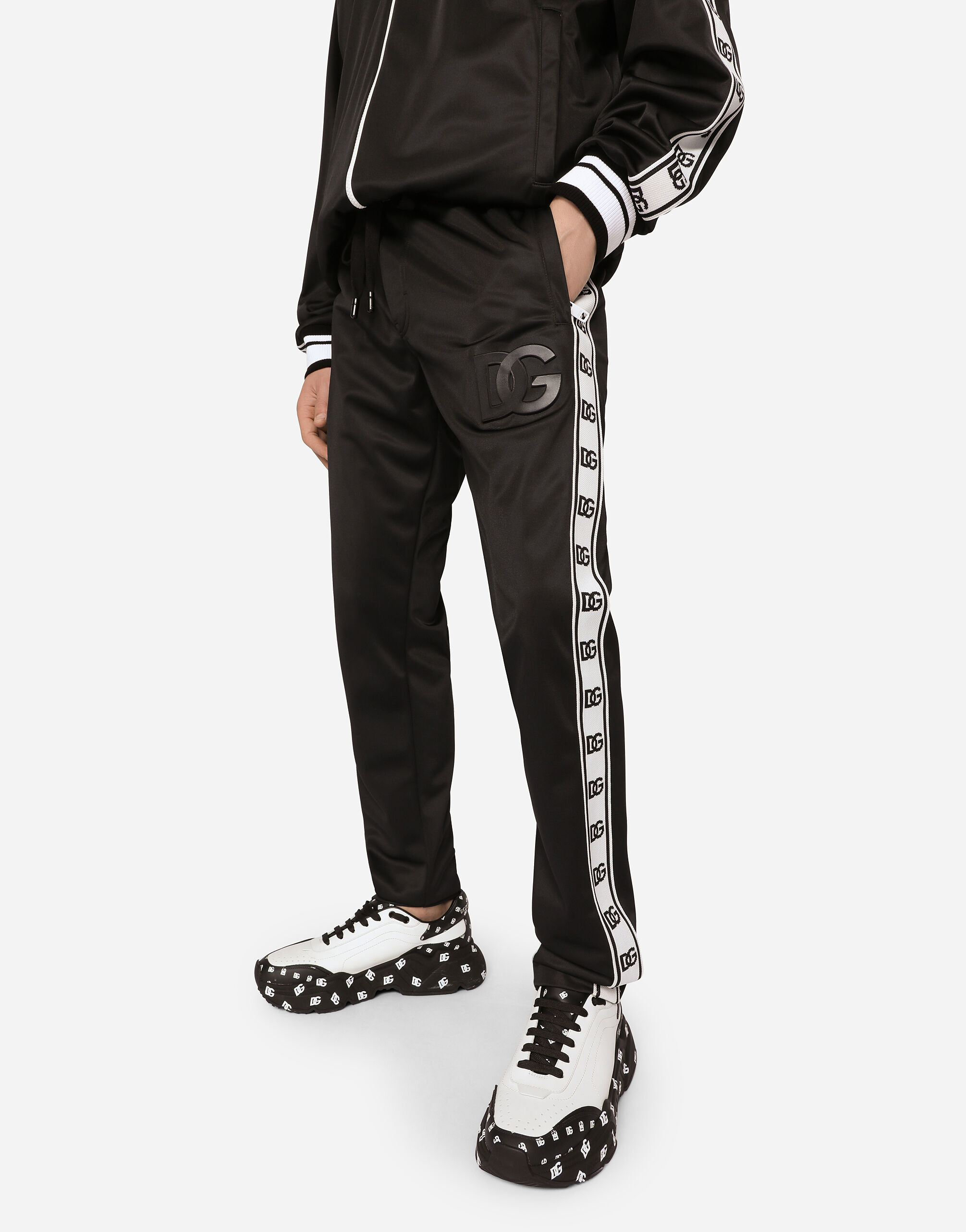 ブラックのメンズ ジョギングパンツ バンド&DGロゴ | Dolce&Gabbana®
