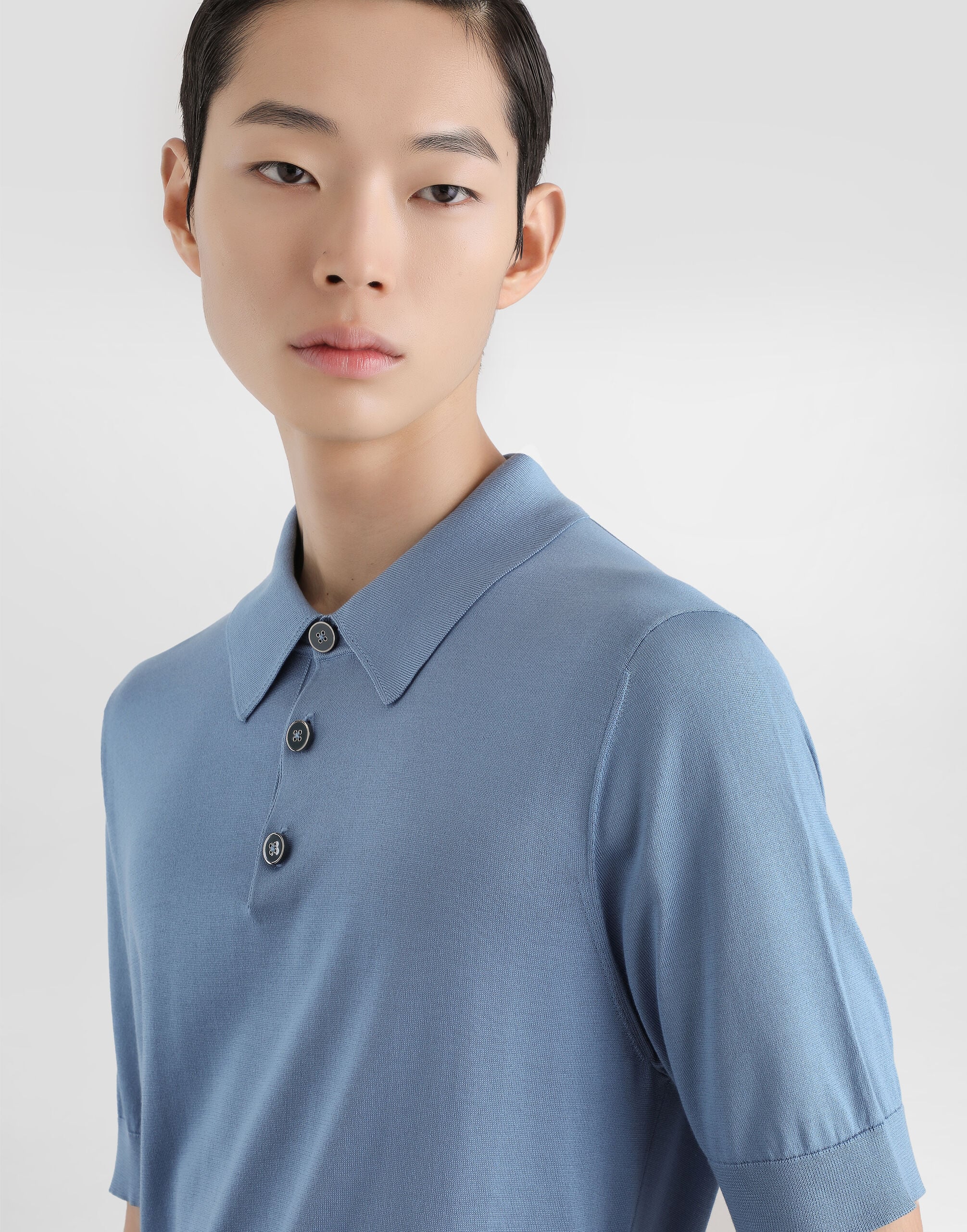 Silk polo shirt - thumbnail 4