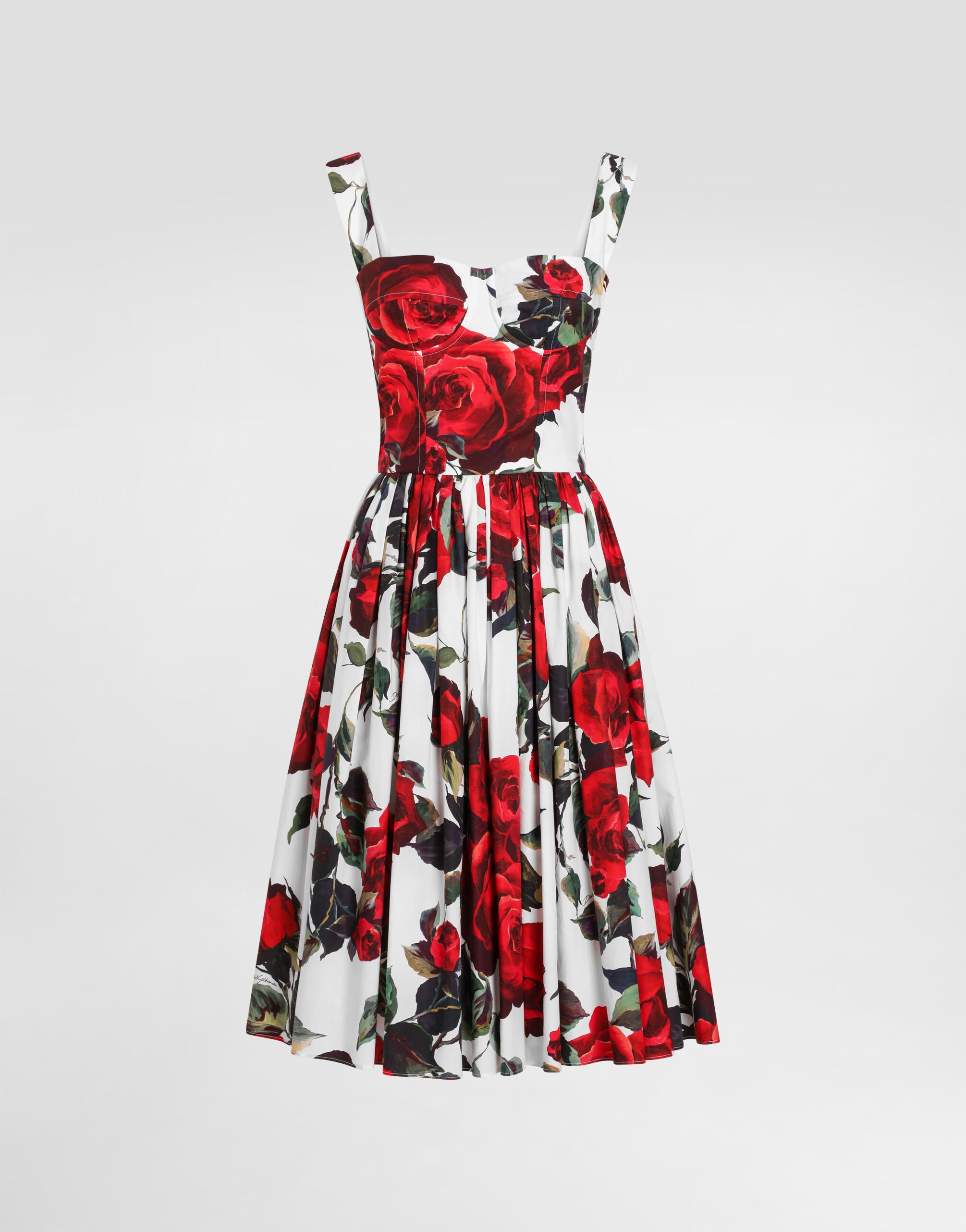 Dolce & Gabbana - Girls Red Leopard Jaquard Logo Dress