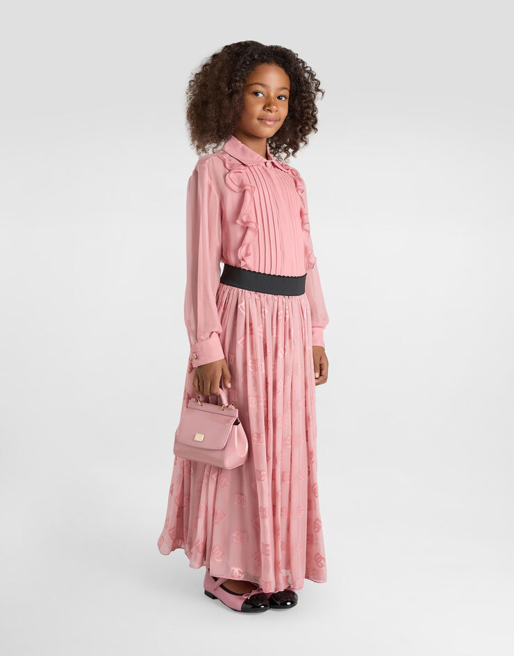 Dolce & Gabbana Jacquardrock mit DG-Logo Rosa L55I48FJTBR