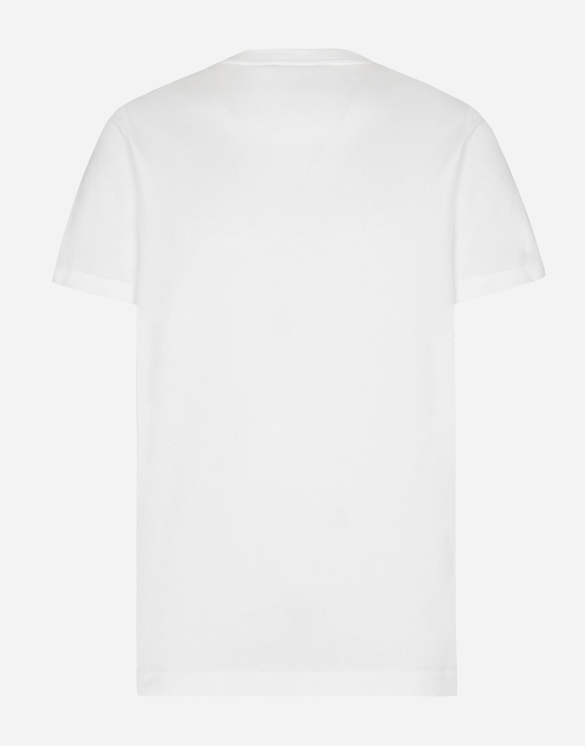 Cotton T-shirt with logo in White for Men | Dolce&Gabbana® US