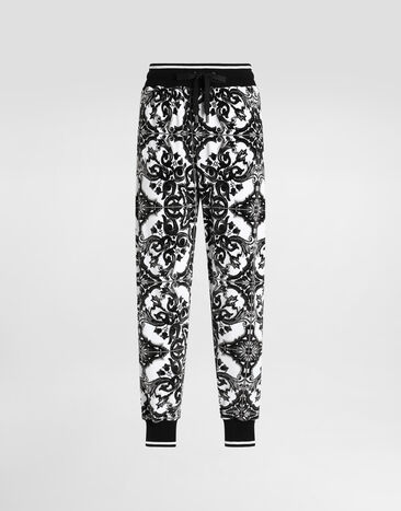Dolce & Gabbana Majolica-print jacquard chenille trousers Multicolor GV2VHTHJMP9