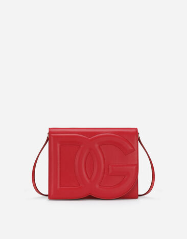 Dolce & Gabbana Borsa DG Logo Bag a tracolla in pelle di vitello Rosa BB7287AS204