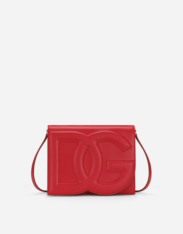 Dolce & Gabbana Bolso bandolera DG Logo Bag en piel de becerro Rojo BB7287AW576