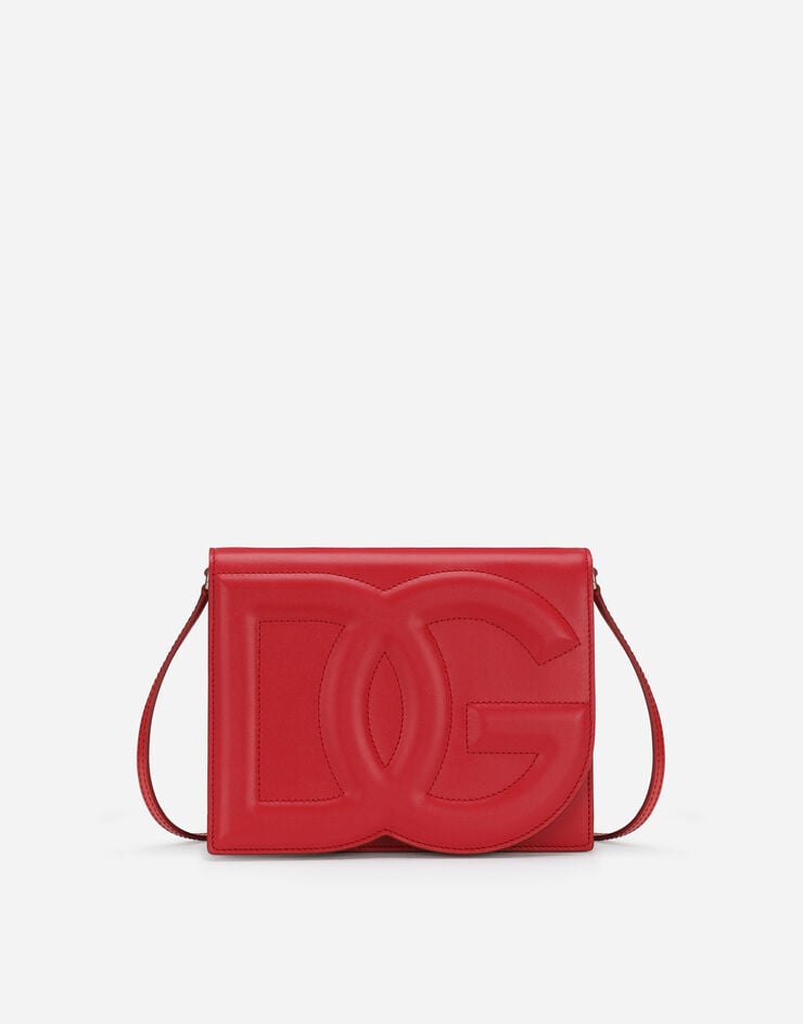 Dolce & Gabbana DG 徽标小牛皮斜挎包 红 BB7287AW576