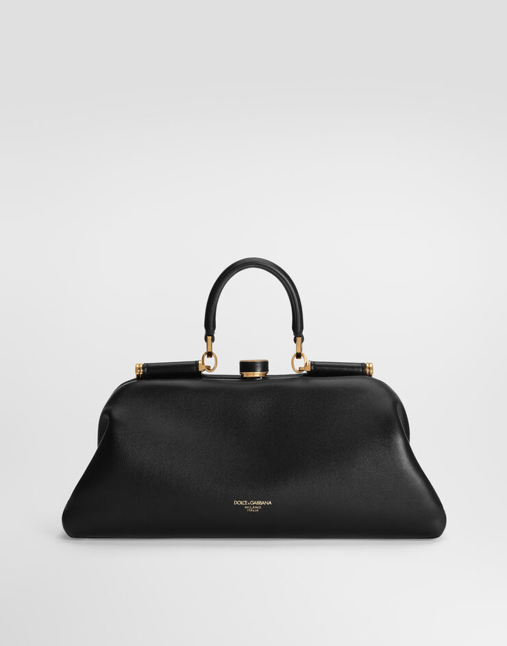 Dolce & Gabbana 미디엄 Grandma 핸드백 플롱제 나파 가죽 소재 블랙 BB7986BF984
